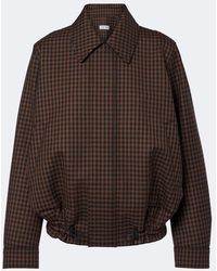 Loewe - Checked Wool Blouson Jacket - Lyst