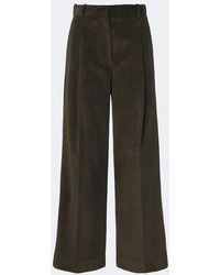 Rohe - Pleated Cotton Corduroy Wide-Leg Pants - Lyst