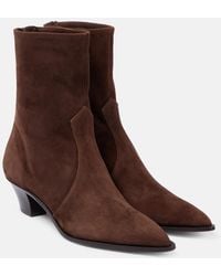 Aquazzura - Brunswick Suede Ankle Boots - Lyst