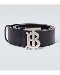 Burberry - Tb Monogram Leather Belt - Lyst