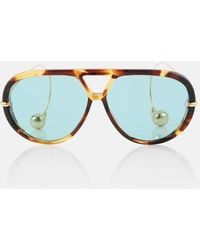 Bottega Veneta - Drop Aviator Sunglasses - Lyst