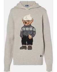 Polo Ralph Lauren - Polo Bear Wool And Cashmere Hoodie - Lyst
