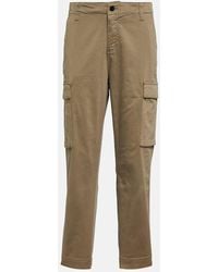 AG Jeans - Pantaloni cargo cropped in misto cotone - Lyst