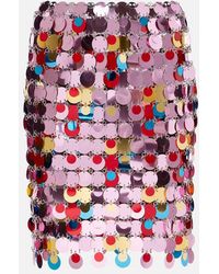 Rabanne - Minigonna Con Paillettes - Lyst