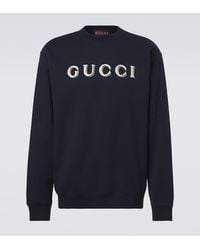 Gucci - Logo Cotton Jersey Sweatshirt - Lyst