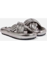 Isabel Marant - Niloo Snake-effect Leather Sandals - Lyst