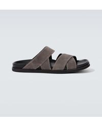 Manolo Blahnik - Seaton Suede Sandals - Lyst