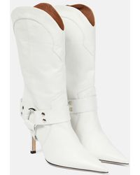 Paris Texas - June Leather Mid-calf Boots - Lyst