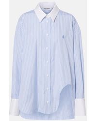 The Attico - Striped Asymmetric Cotton Shirt - Lyst