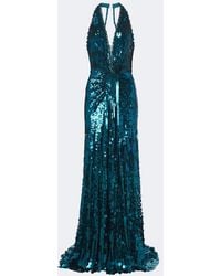 Jenny Packham - Lisette Sequined Halterneck Gown - Lyst