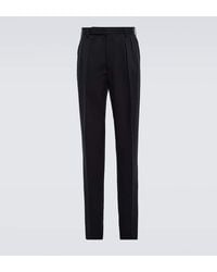 Ralph Lauren - Hose Aus Seiden-Gabardine - Lyst