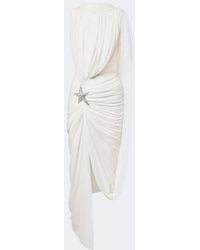 David Koma - Asymmetric Draped Embellished Midi Dress - Lyst