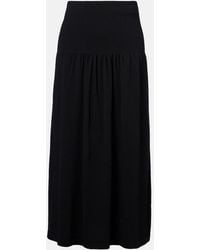 Vince - High-Rise-Midirock Aus Strick - Lyst