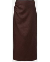 SIR. - Linen Midi Skirt - Lyst