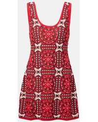 La DoubleJ - Sole Star Cotton-Blend Jacquard Minidress - Lyst