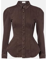 Magda Butrym - Peplum Denim Jacket - Lyst