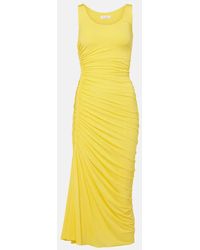 Alaïa - Vestido Largo Asimetrico De Jersey - Lyst