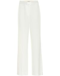 Diane von Furstenberg Hose aus Crêpe mit geradem Bein - Weiß