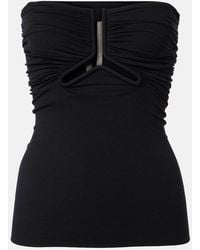 Rick Owens - Cutout Ruched Strapless Top - Lyst