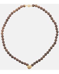 Octavia Elizabeth - Collar de cadena de oro de 18 ct con diamantes y cuarzo - Lyst
