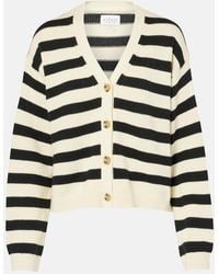 Velvet - Elodie Striped Cotton And Cashmere Cardigan - Lyst