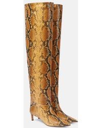 Ulla Johnson - Embossed Leather Over-the-Knee Boots - Lyst