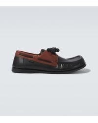 Loewe - Campo Leather Boat Shoes - Lyst
