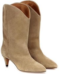 Isabel Marant Stivaletti Dernee in suede - Marrone
