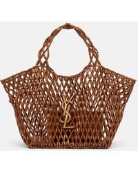 Saint Laurent - Bolso Icare Cassandre Medium De Madera - Lyst