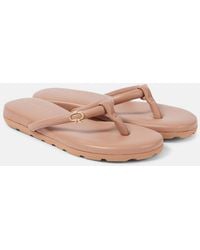 Gianvito Rossi - Juno Leather Thong Sandals - Lyst
