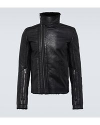 Rick Owens - Shearling Leather Jacket - Lyst