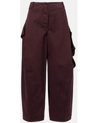 Alaïa - Cotton Twill Cargo Pants - Lyst
