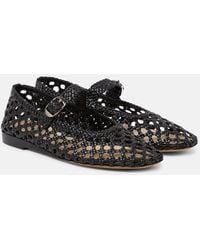 Le Monde Beryl - Woven Leather Mary Jane Flats - Lyst