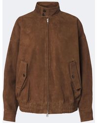 Agolde - Blair Suede Blouson Jacket - Lyst