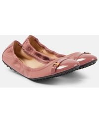 Tod's - Dee Leather Ballet Flats - Lyst