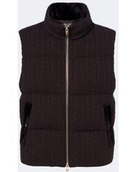 Agnona - Cable-Knit Cashmere Puffer Vest - Lyst
