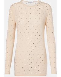 Rabanne - Crystal-Embellished Semi-Sheer Top - Lyst