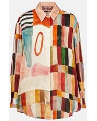 ALÉMAIS - X Lrnce Marjorelle Printed Linen And Silk Shirt - Lyst