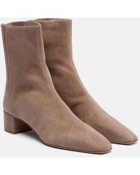 Aquazzura - Saint Honore 35 Suede Ankle Boots - Lyst