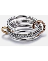 Spinelli Kilcollin - Ring Tigris Mx Gris Aus Sterlingsilber Mit 18Kt Gelb- Und Rosegold Und Diamanten - Lyst