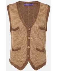 Ralph Lauren - Knitted Linen And Silk Vest - Lyst