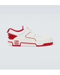 Christian Louboutin - Astroloubi Studded Leather Low-Top Trainers - Lyst