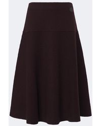 Moncler - Knitted Wool-Blend Midi Skirt - Lyst