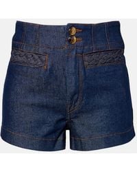Zimmermann - Awaken High-Rise Denim Shorts - Lyst