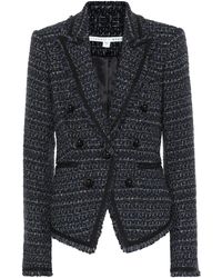 Veronica Beard Blazer Cooke Dickey en tweed à fils métallisés - Bleu