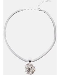 Magda Butrym - Floral Crystal-Embellished Pendant Necklace - Lyst