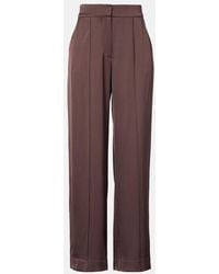 Jonathan Simkhai - Kyra High-Rise Satin Wide-Leg Pants - Lyst