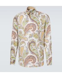 Etro - Paisley Cotton Poplin Shirt - Lyst