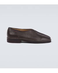 Lemaire - Piped Leather Slippers - Lyst