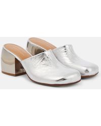 Dries Van Noten - Metallic Leather Mules - Lyst